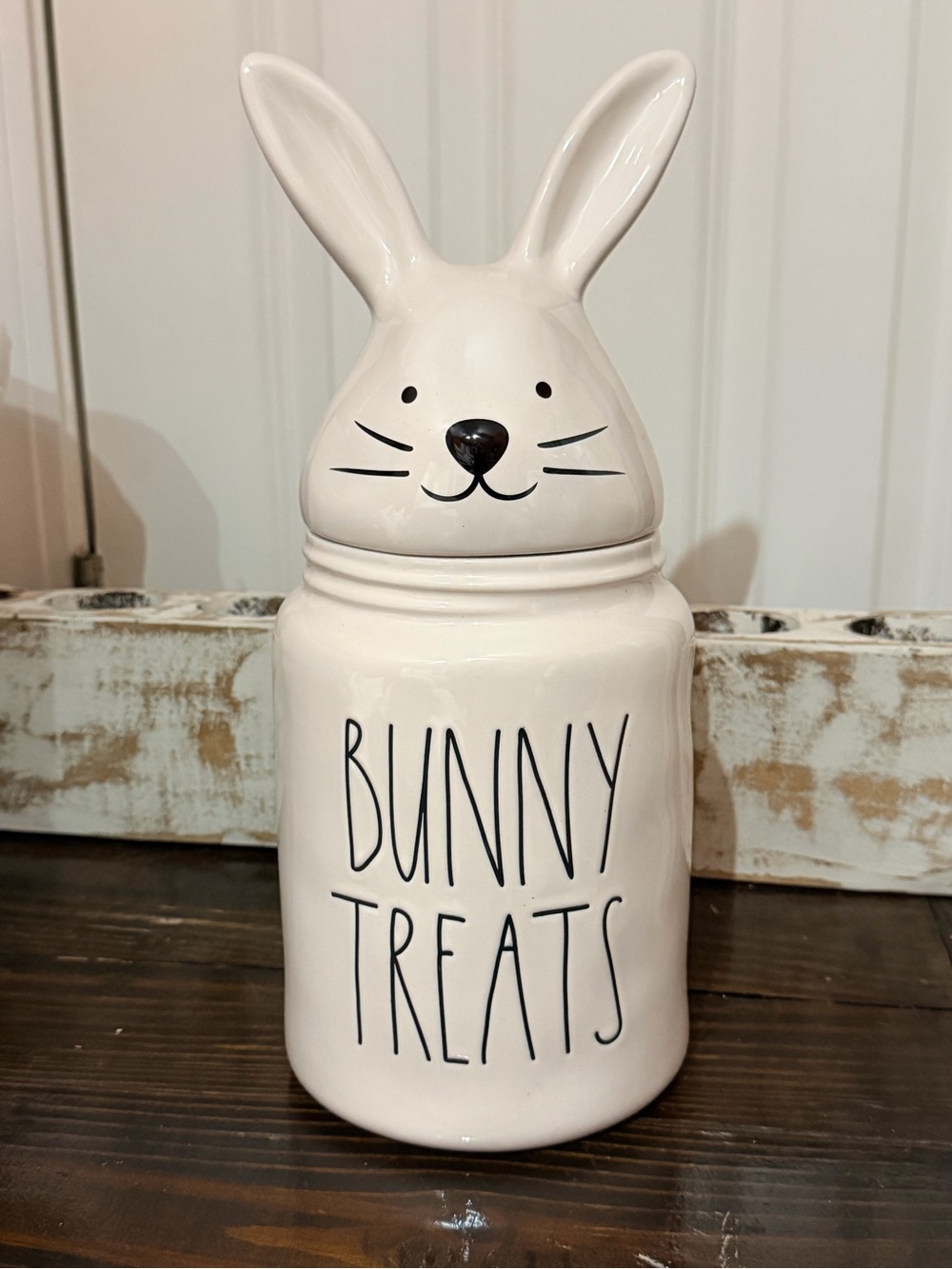 Bunny Treats Ceramic Bunny Cookie Jar